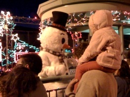 Snowman Greeting Kids