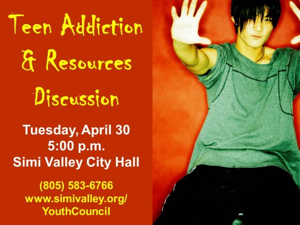 Youth Council Teen Addiction & Resources Panel Discussion Flyer