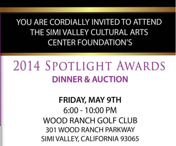 Simi Valley Cultural Arts Center Foundation Spotlight Awards Fundraising Event Invitation 2014 page 2