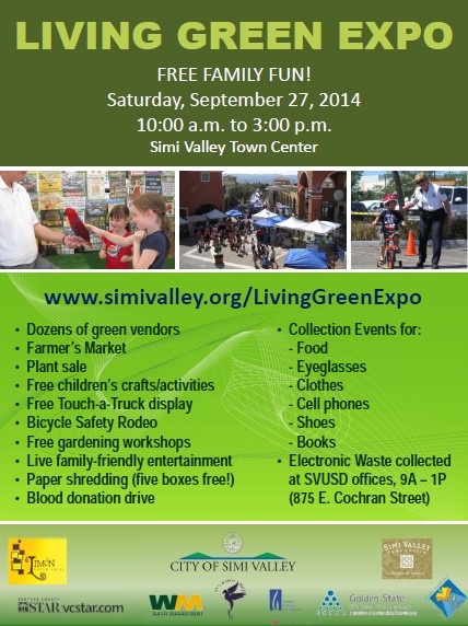 Flyer for Living Green Expo Announcing Activities