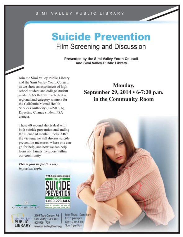 Suicide Prevention Film Screening and Discussion