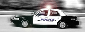 Speeding Patrol Car