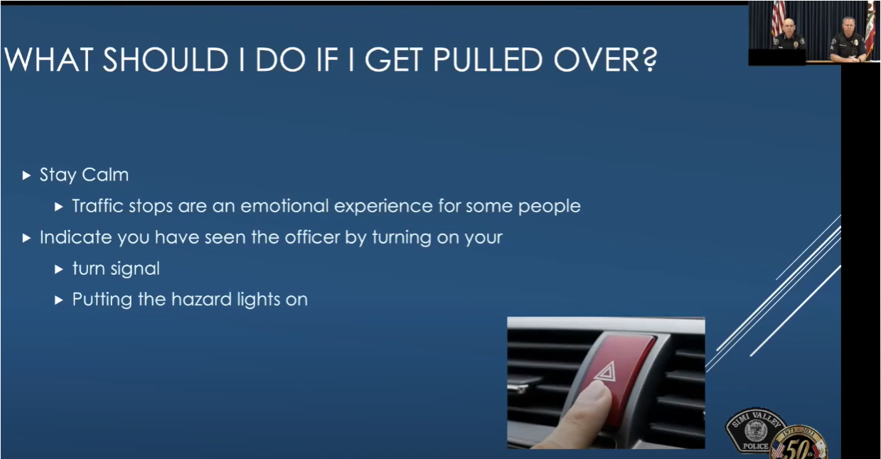 Screenshot of SVPD Community Forum on Traffic Stops