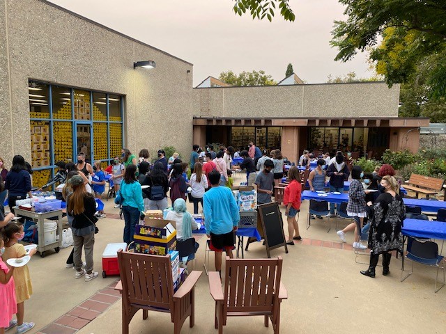 A Rock Painting event on the Simi Valley Public Library patio