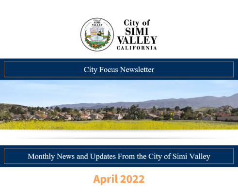 City of Simi Valley City Focus April 2022 Newsletter Cover