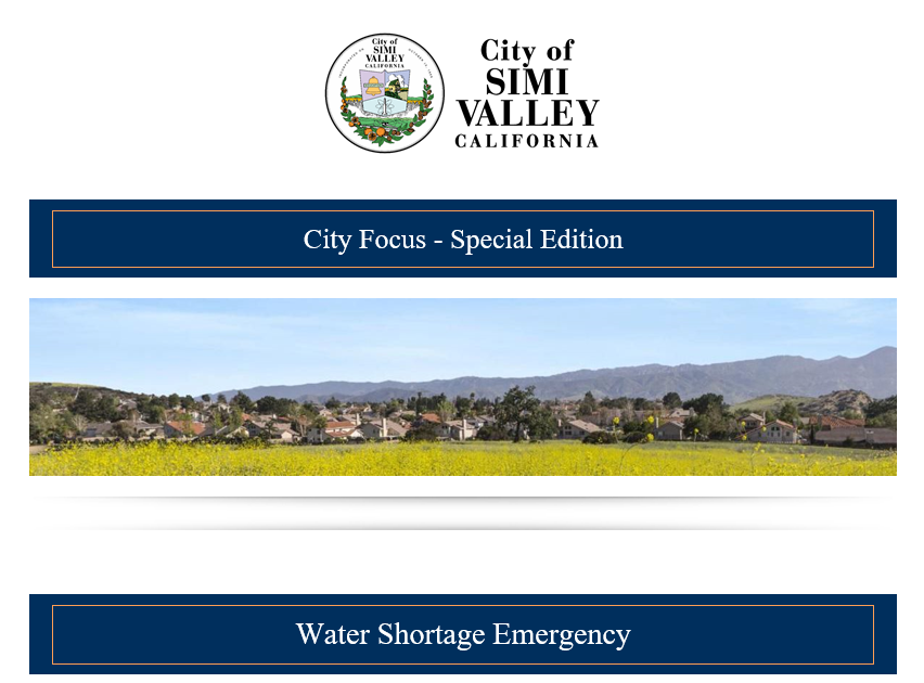 A screenshot of the header of Simi Valley City Focus