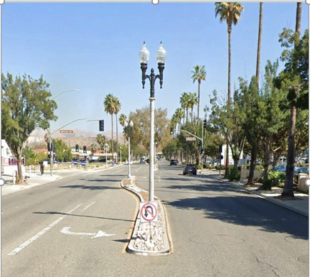 City Street Light in the Middle of Tapo Canyon Street