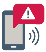 Cell phone receiving alert